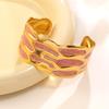 Fashionable Ladies' Oil-dripping Stainless Steel Open Bracelet, Versatile Stainless Steel Bracelet Factory