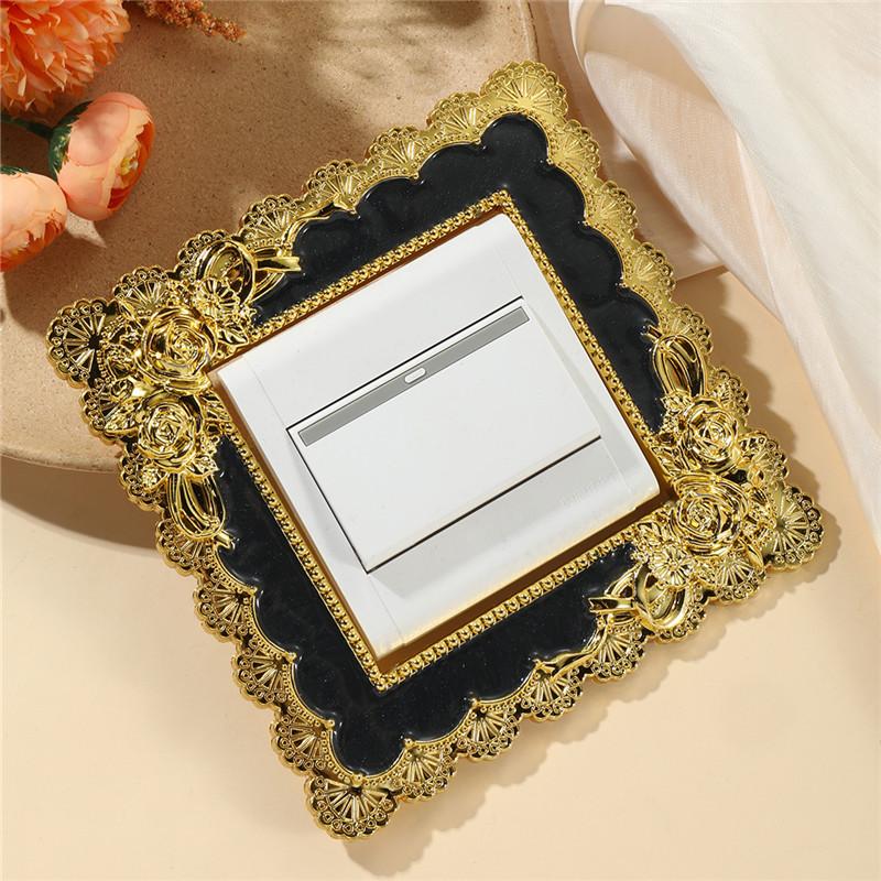 

1pcs European style electric light switch cover, wall sticker, plastic plug, socket rack, switch sticker, living room home deco