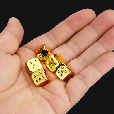 High Quality Metal Table Games Dice 6 Sided Acrylic Board Game Dice Digital Dices Party Gambling Game Cubes KTV Bar Supplies