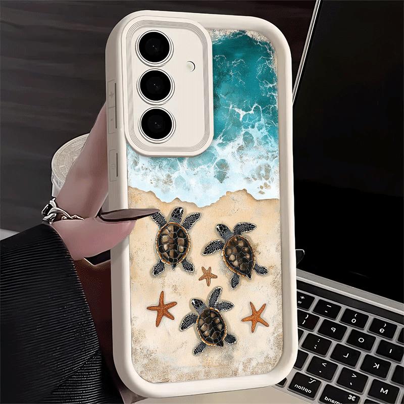 Summer Sea Turtle Cute Soft Phone Case for Samsung Galaxy S26 Ultra S25 Edge S24 S23 S22 Plus S21 S20 FE 5G Shell Silicone Funda