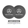 2pcs Car Coasters Anti-Slip Pad Cup Holder Mat Accessories For Mercedes Benz AMG A C E S G Class W201 W210 W108 W204 W205 W203 LU3