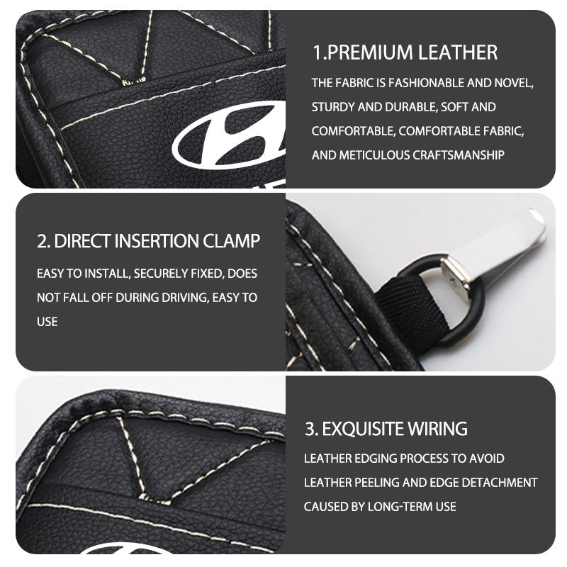Car Air Vent Storage Pocket Sunglass Holder Coin Key Card Case For Hyundai GDi N Line i10 Azera Genesis G70 G80 G90 Accent pp39