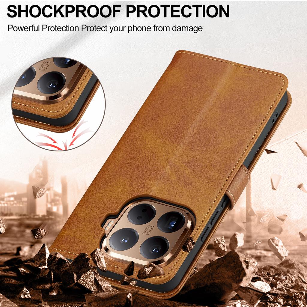 EUCAGR Luxury Magnet Flip Wallet PU Leather Phone Case For Xiaomi 17T Pro Shockproof Card Holder Cover Cards For Xiaomi 17TPro