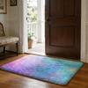 Fish Scales Pattern Floor Mat Soft Flannel Absorbent Mat Non-Slip Rug Home Bedroom Bathroom
