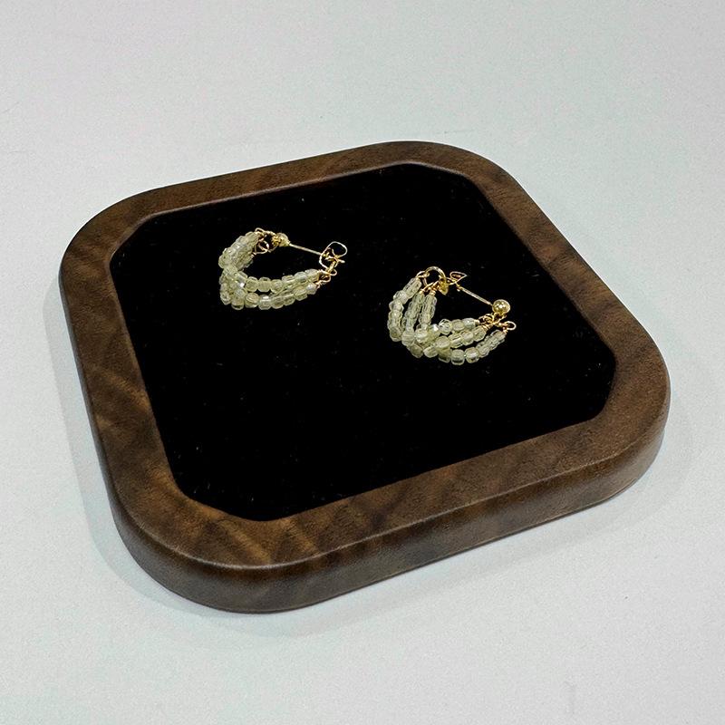 Love & Nancy Sonnet 2025 Iridescent Crystal Earrings: Korean Style, High-End Spring Collection