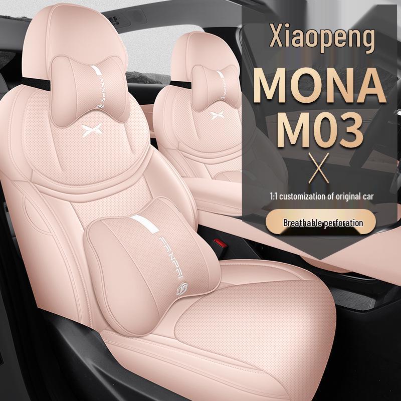 XPeng MONAM03 Leather Car Seat Cushion Set - Universal All-Season Full Coverage for Five Seats