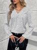 Women's Autumn Polka Dot V-Neck Long-Sleeve Blouse 2025