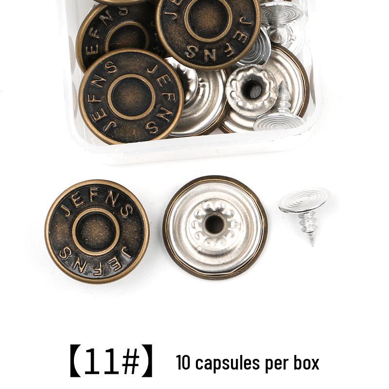 

Металлические пуговицы-гвоздики для джинсовых курток, комбинезонов и одежды - мужская, женская и детская одежда.