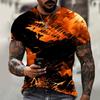 Brand Men's T-shirts Are Suitable for Men In Spring and Summer Colorful Printing 3D Stereo Art Street Sports Fitness