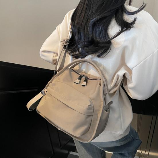 Women Casual Crossbody Bag Zippered Handbag with Adjustable Shoulder Strap Purse with Top Handle for Commuting Running Errands