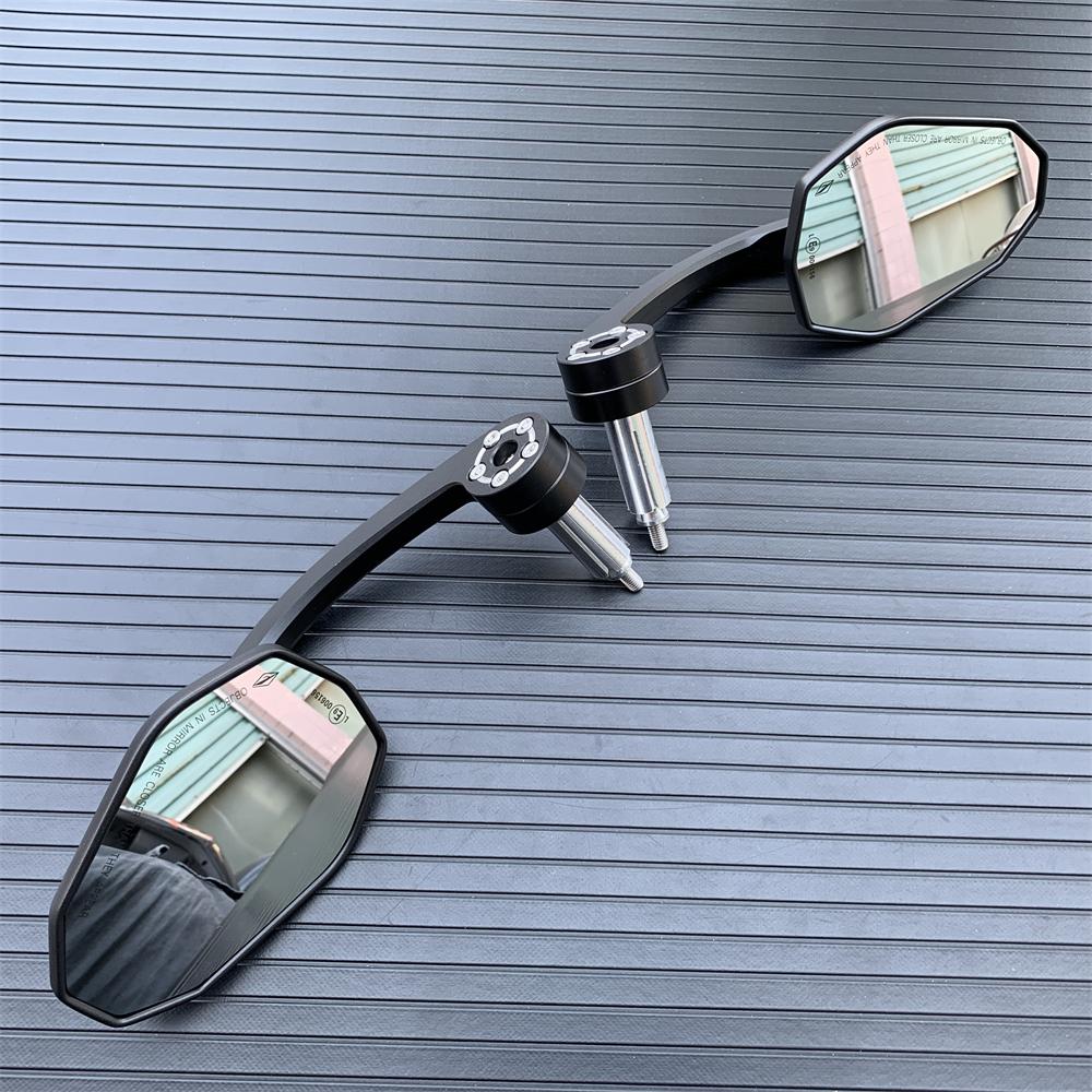 Universal 2pcs/Pair Motorcycle Rear View Mirrors 7/8" Handle Bar End Motorbike Side Mirror For Cafe Racer High Quality