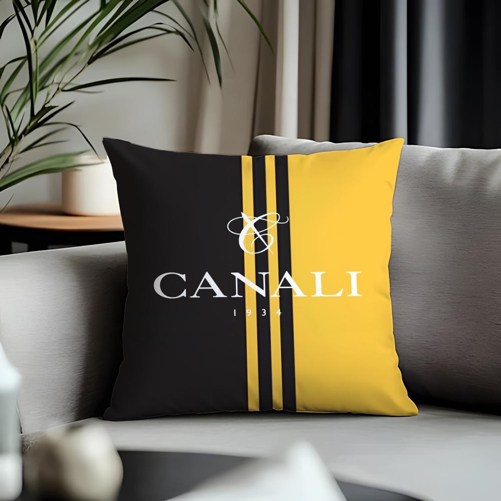 Hot CCcanalied Cushion Cover Antidustmite Pillowcase Invisible Zipper Silky Short Plush Sofa Cushion Cover