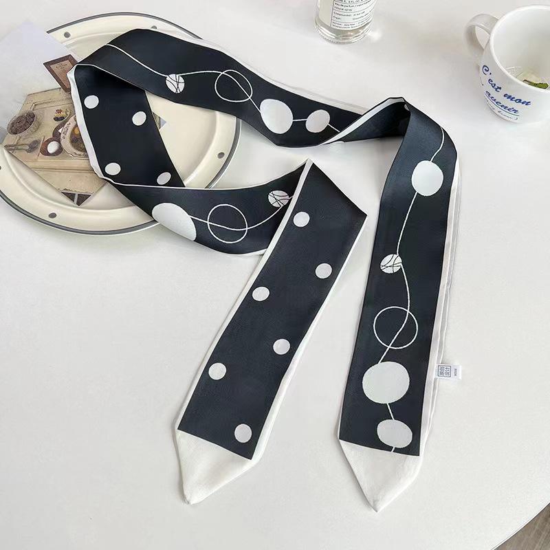 Korean Style Silk Scarf and Hairband Set - Versatile Women's Accessory for Summer