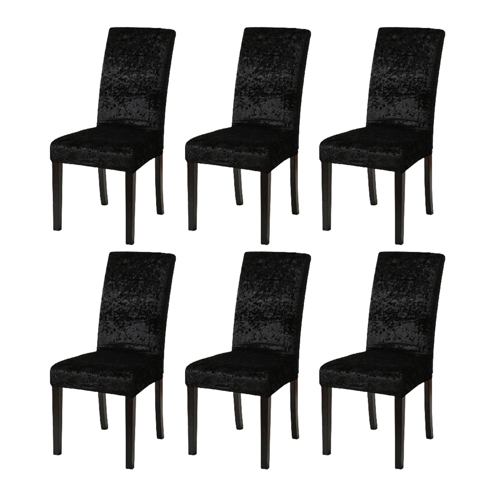 6pieces Fashionable And Stylish Crushed Velvet Dining Chair Cover Easy To Install And Replace