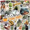 10/30/50pcs Happy Outdoor Camping Travel Stickers Funny Cartoon Hiking Adventure Decals Laptop Phone Water Bottle Sticker Decor