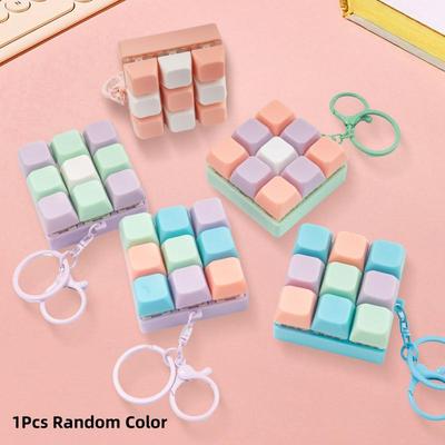 Creative Decompression 9 Keyboard Keychain Toy For Adults Antistress Toys Boys Girls Anti Stress Finger Keyboard Games Key Ring
