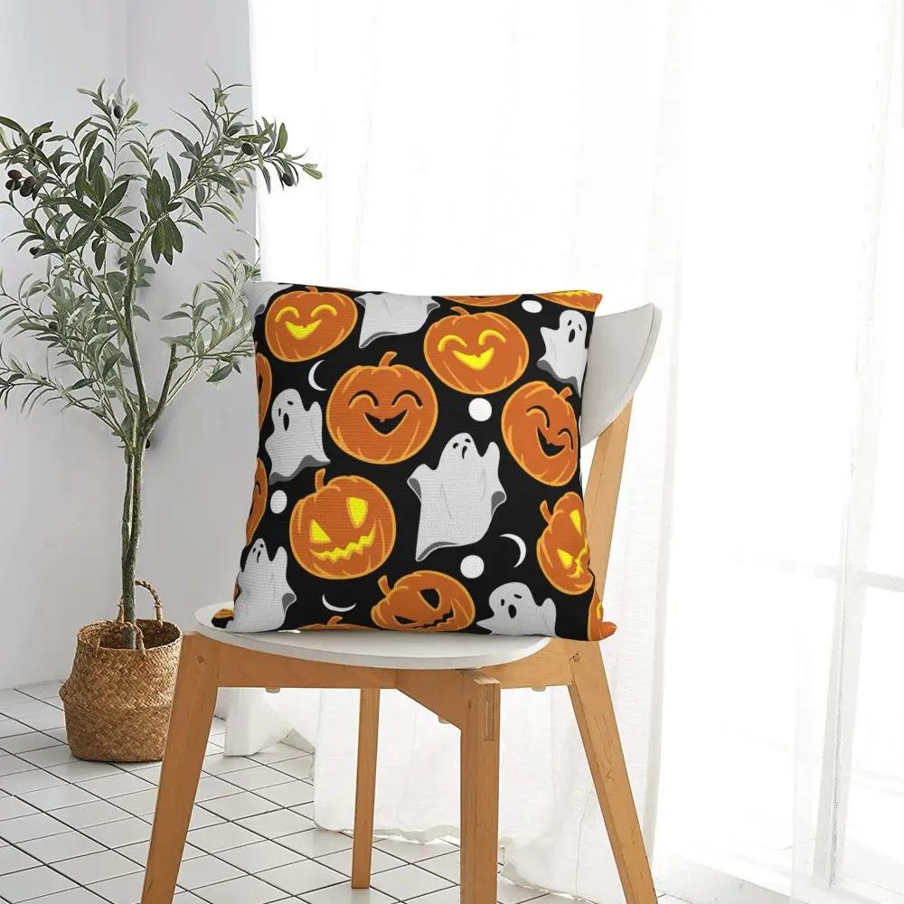 Halloween Elements Spooky Pumpkin Pillowcase Printing Cushion Cover Gift Throw Pillow Case Cover Home Dropshipping