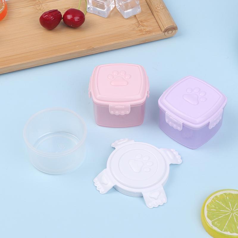 1ks mini kulaté čtvercové lahve kečup koření omáčka lahvička medovo-hořčičný salátový dresink kuchyňská nádoba na bento omáčku