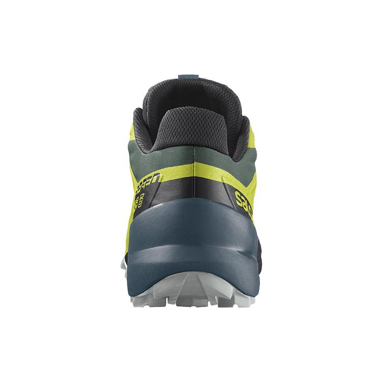 SALOMON Speedcross 5 Comfortable Fabric Abrasion Resistant Low top Trail Running Shoes Men's Black Yellow 416096