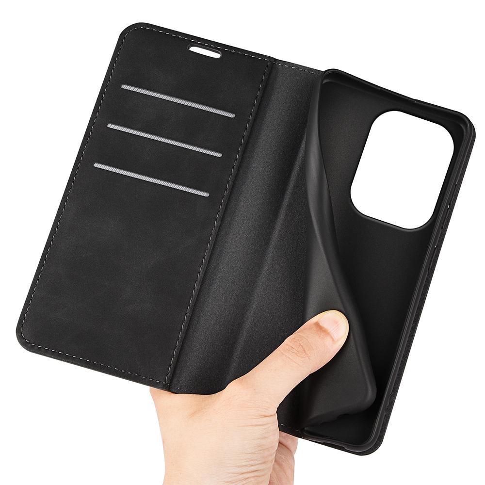 For Xiaomi Redmi Note 13 Pro 4G/Poco M6 Pro 4G Case Skin-Feel PU Leather Wallet Flip Phone Cover