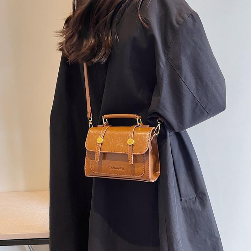 Bolsas Retrô Texturizadas da Moda 2024 para Mulheres, Bolsas Transversais Populares e Versáteis, Bolsas Quadradas Pequenas Modernas e Estilosas