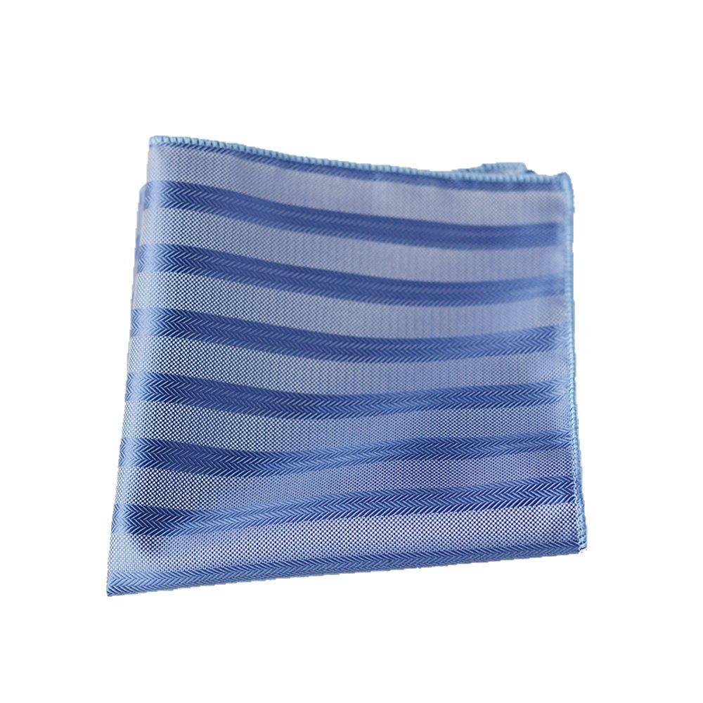 Striped Polyester Silk Pocket Square for Wedding or Business