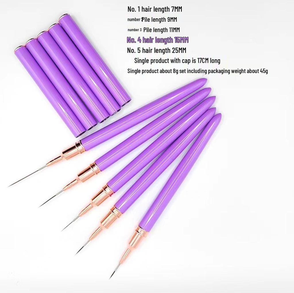 Nail-Art-Pinsel-Set: Feinliniige Zeichen- & Malwerkzeuge mit Kupferhülse