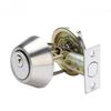 Home Door Gate Single Cylinder Deadbolt Stainless Steel Dead Bolt Door Lock Round-shape Locking Gear  Door  Lock Invisible Lock