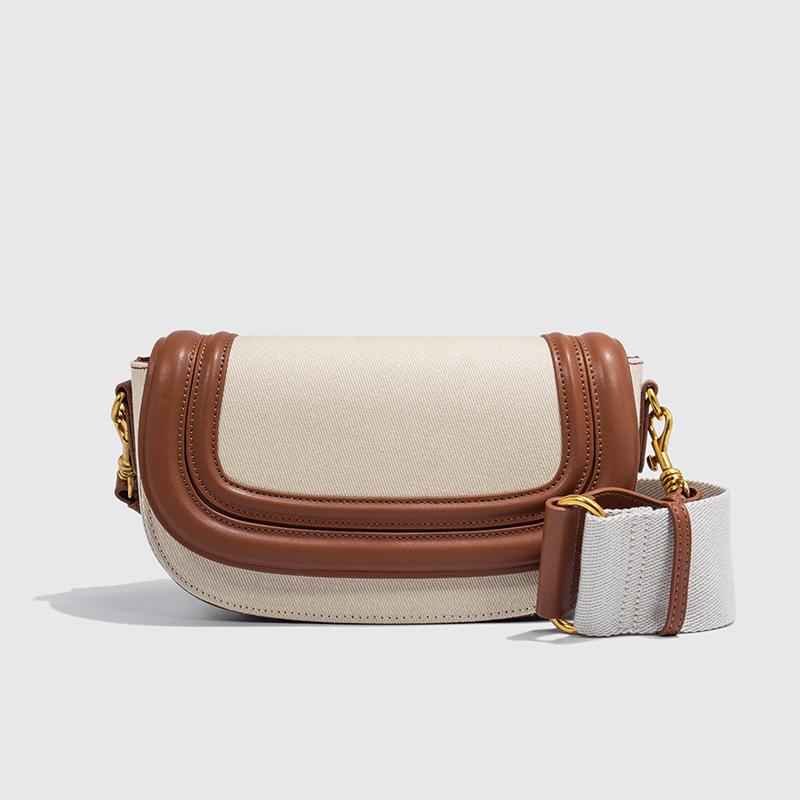 2026 New Women's Bag Wide Shoulder Strap Shoulder Bag Diagal Underarm Bag