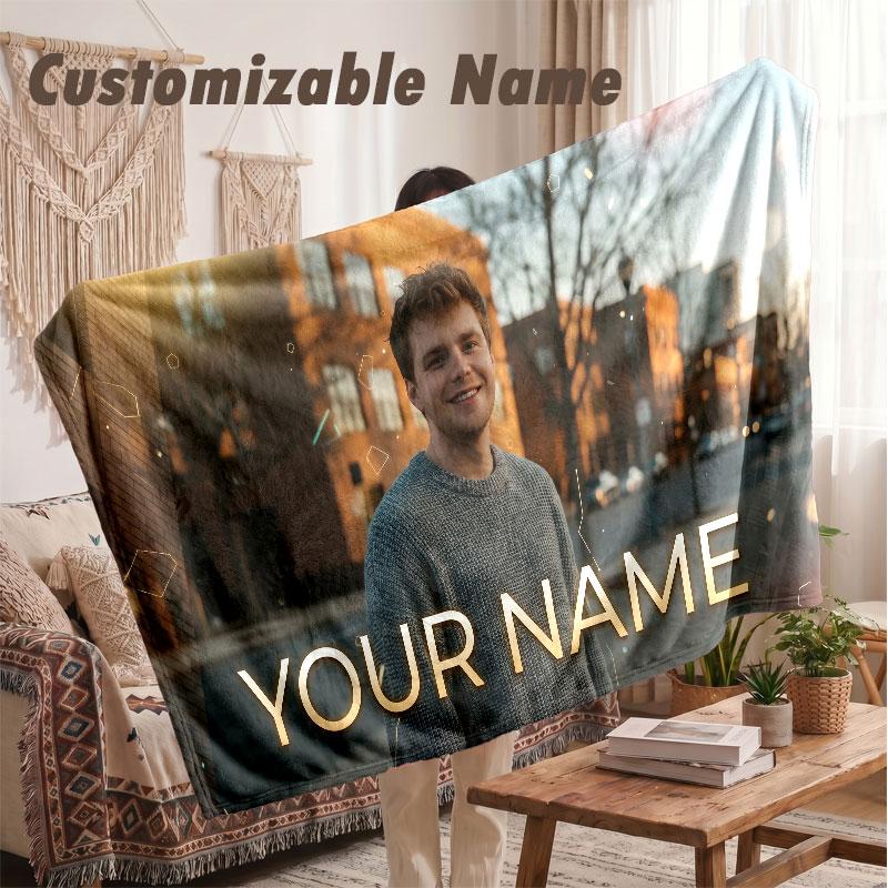 Custom Name Flannel Blanket,Alex Warren Lightweight Warm Bed Blanket For Couch & Holiday Gift