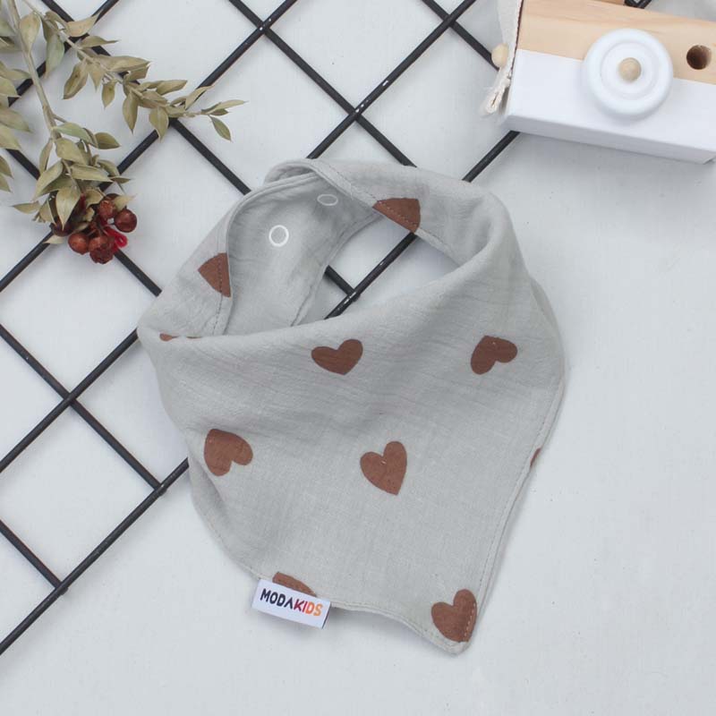 

Modakids муслиновый шарф Grey Heart Baby Saliva Салфетка для рта