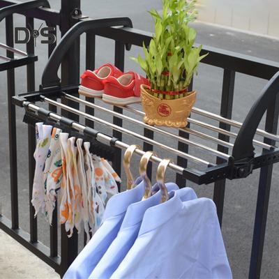 Wild Bluebell Folding Towel Clothes Dryer Hanger Shelf Anti-rust Balcony Storage Rack