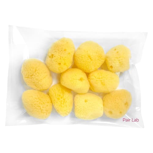 Pair Lab Sponge, Size 4, Small (3-4cm), Professional-Grade Silk Sponge, Fine Textured and Gentle on the Skin (10)
