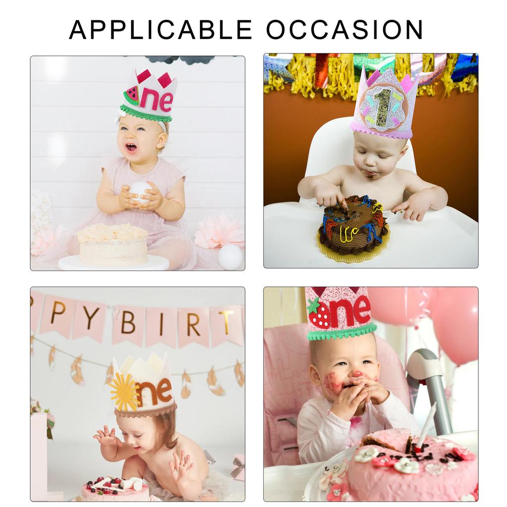 Charming One Year Old Birthday Party Hat Playful Infant Birthday Party Hat Soft Baby Hat for Memorable First Celebration