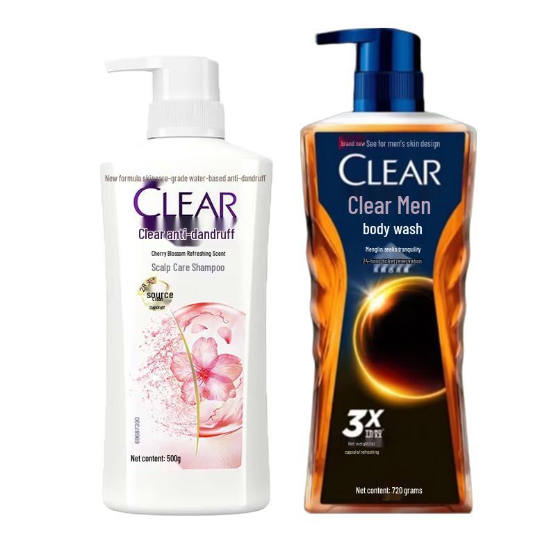 CLEAR Cherry Blossom Shampoo & Men s Body Wash Combo Set