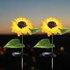 Simulation LED Solar Sunflower Lights 1/3 Head Landscape Lamp Atmosphere Lamp  Garden