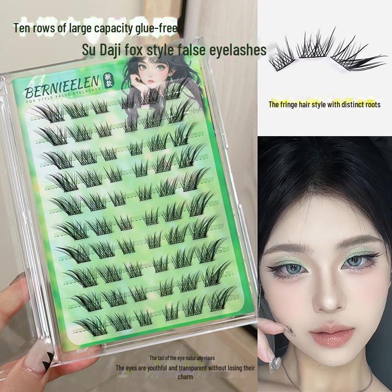 Daji Fox Series Glue-Free Eyelashes - Natural, Thick, Comic Curl, Long-Lasting Wear