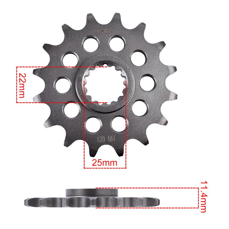 

520 16T 45T Front Rear Sprocket Gear Wheel Cam for Hyarna Hyarna Norden 901 for K*TM 790 Adventure 890 Adventure R Rally front 16T