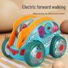 360° Electric Stunt Car with Lights & Music - Transparent Gear Toy for Kids