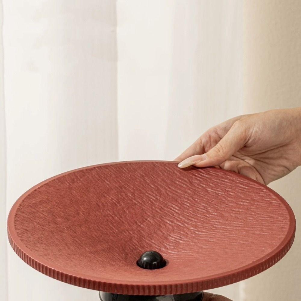 Plastic High-legged Fruit Plate Draining Snack Serving Tray Dried Fruit Plate  Living Room