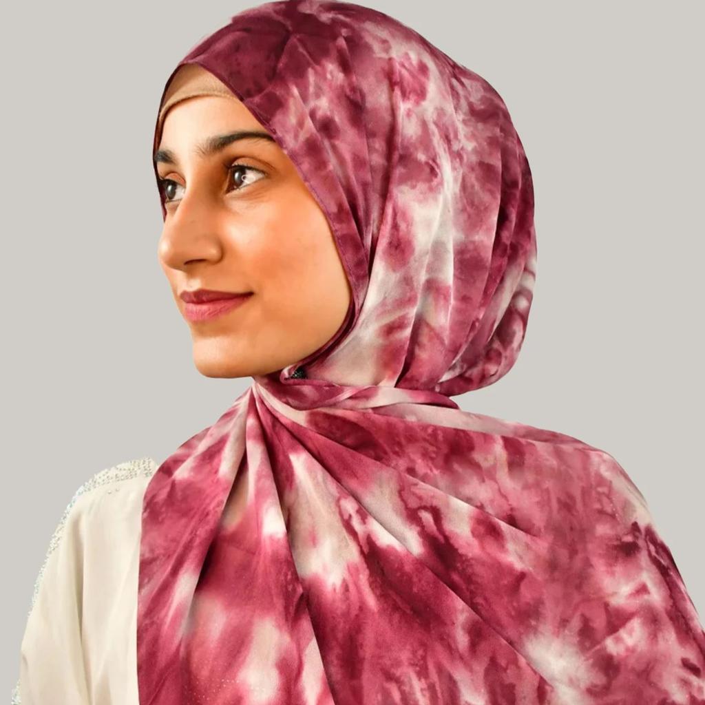 Fashion Watercolour Printed Cotton Modal Scarf Hijab for Women Muslim Long Shawls Headband Headwraps Islam Ramadan Prayer Hijab
