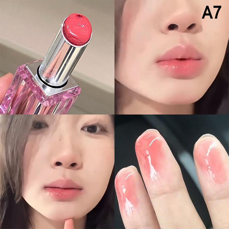 Herorange Mirror Water Light Solid Lip Gloss Low Saturation Mirror Nude Jelly Lipstick Moisturizing Lip Tint Nature Lips Makeup