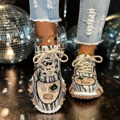 Sneakers/Stivali da Donna Invernali Pelosi Antiscivolo con Zeppa - Aumento di Altezza con Zeppa Spessa