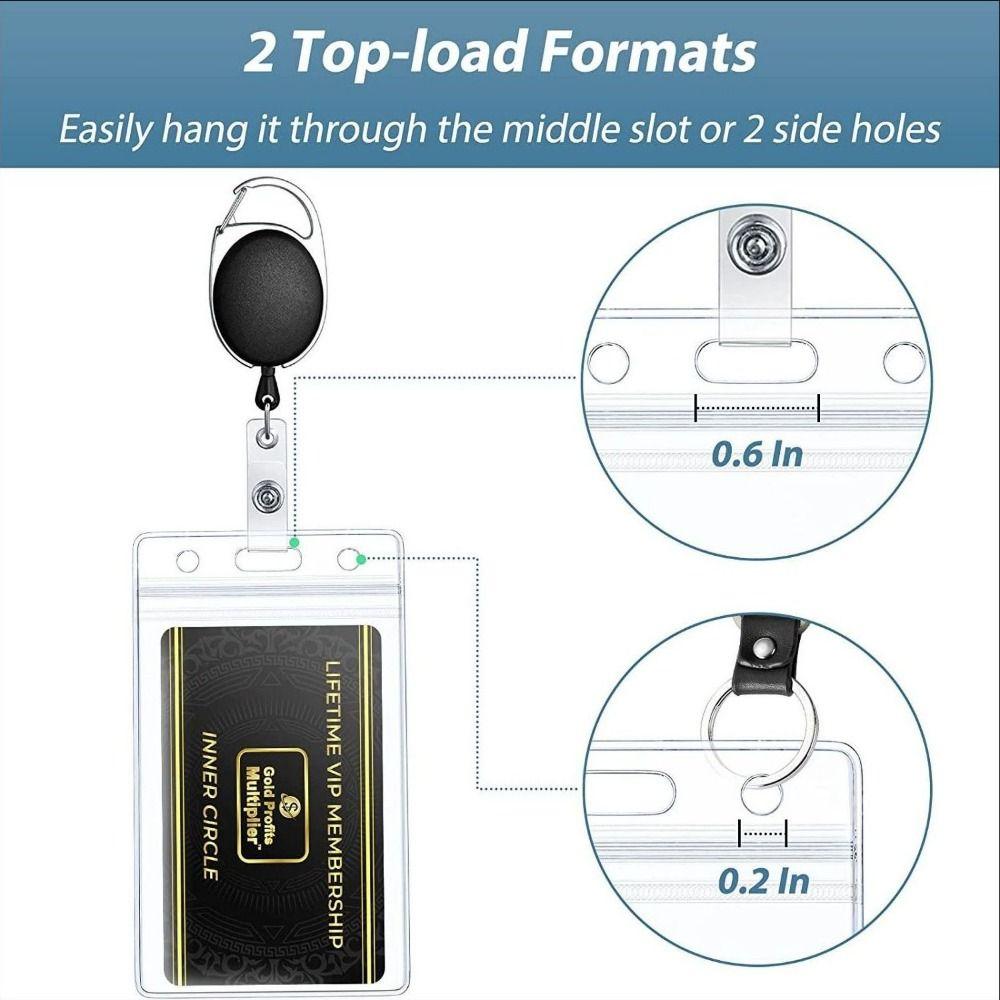 10Pcs/Pack Vertical / Horizontal Version Card Clip Protective Holder Plastic Card Cover Waterproof Transparent Card Sleeve