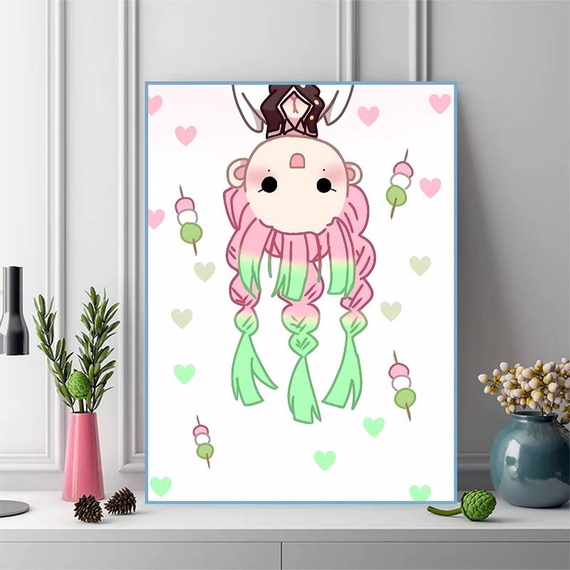 Demon Slayer 100% Round Full Drill 5D DIY Diamond Painting Embroidery Cross Stitch Rhinestone Decor