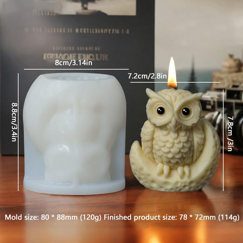 Silicone 3D Sea Shell Shape Candle Mold Owl Molds Cute Christmas Theme candles Making Mold DIY Ornament Making Tool Baking Mould