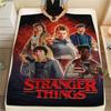 1pc Stranger Things Print Flannel Blanket, High Quality Comfortable for All Seasons, Home Decor, Warmth and Comfort, Perfect for Christmas Gifts88