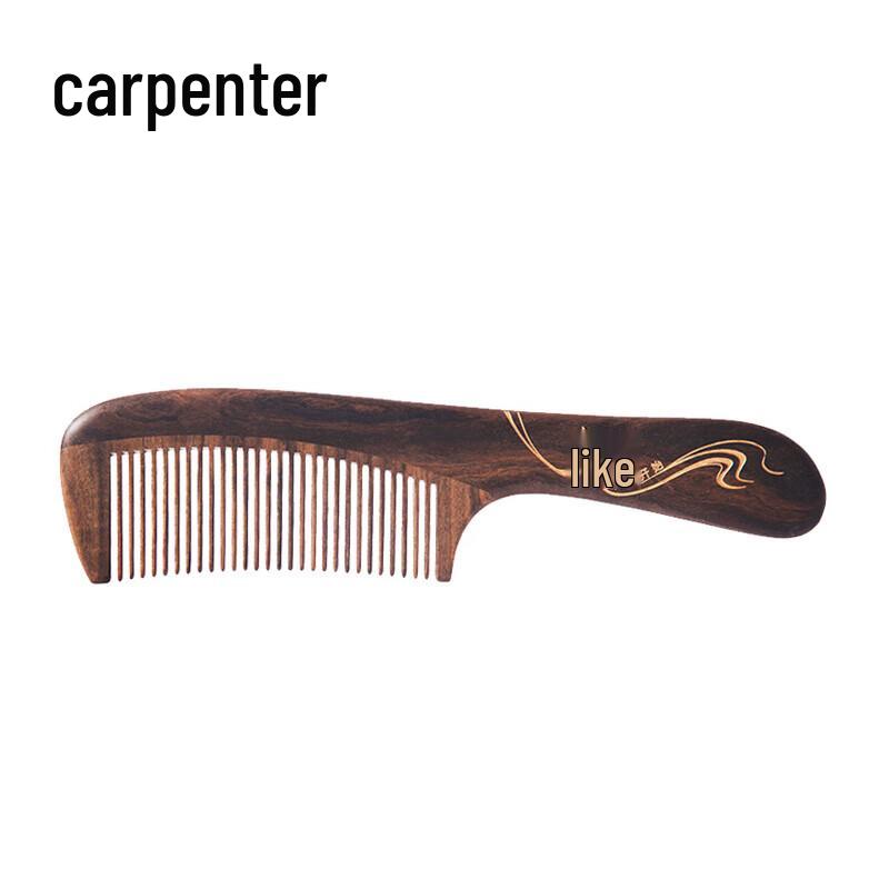 Коричневая деревянная расческа ручной работы Mujiang с лаковой росписью