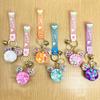 Cartoon Mickey Head Candy Quicksand Keychain Women'S Exquisite Cute School Bag Pendant Couple Bag Keychain