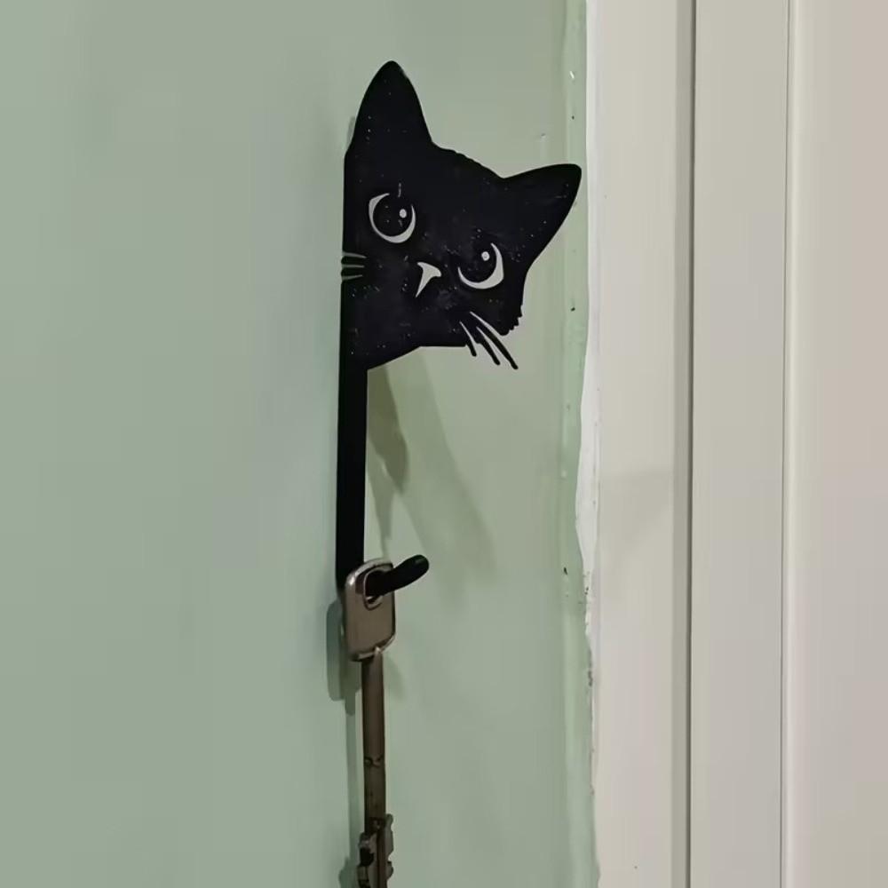 Decorative Cat Hooks 3D Printed Key Holder Creative Kitten Wall Hooks Home